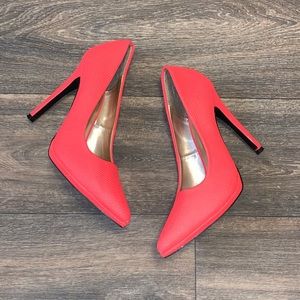 Hot Pink Snake Skin Pumps